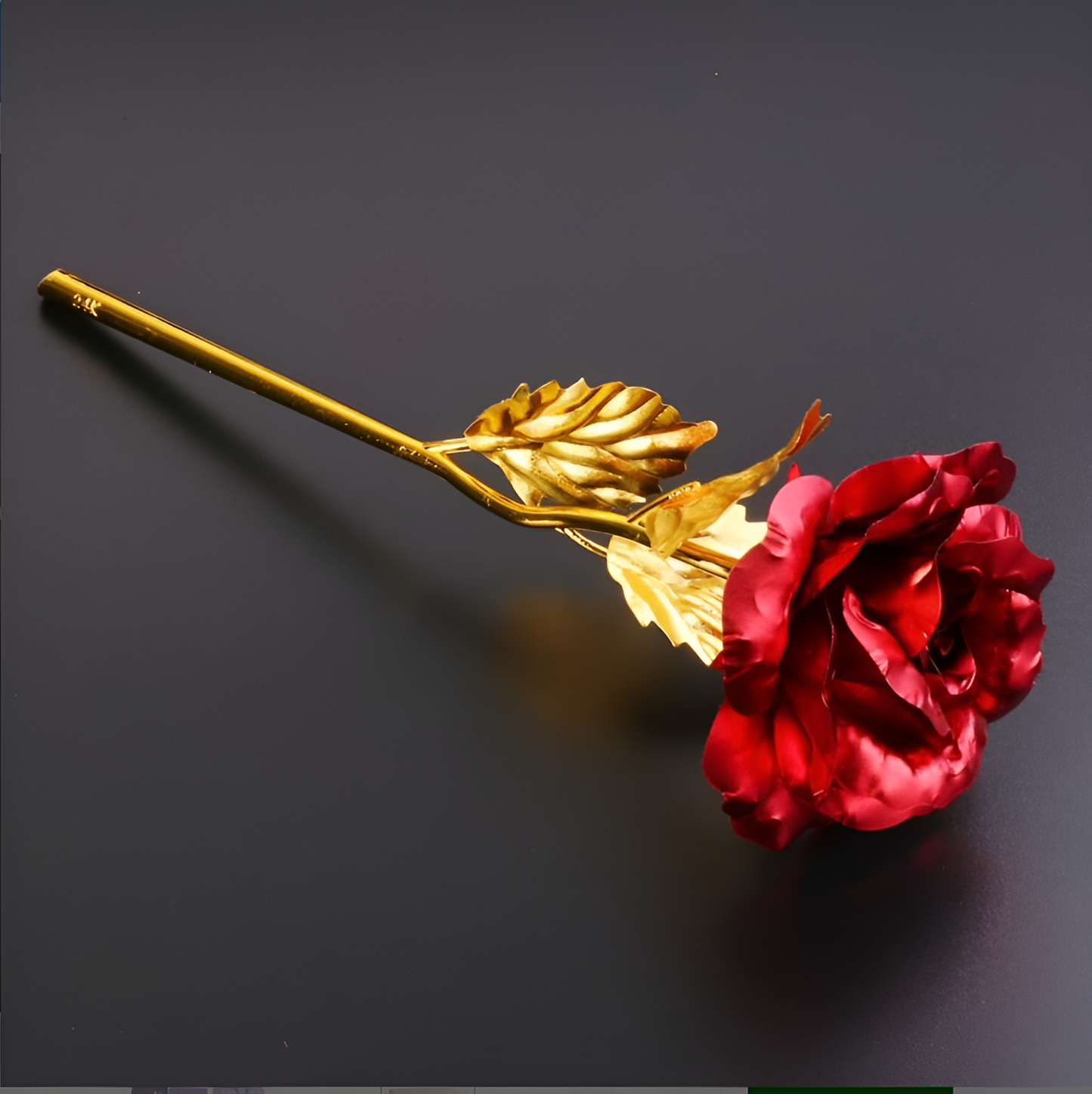 Everlasting Gold & Red Rose