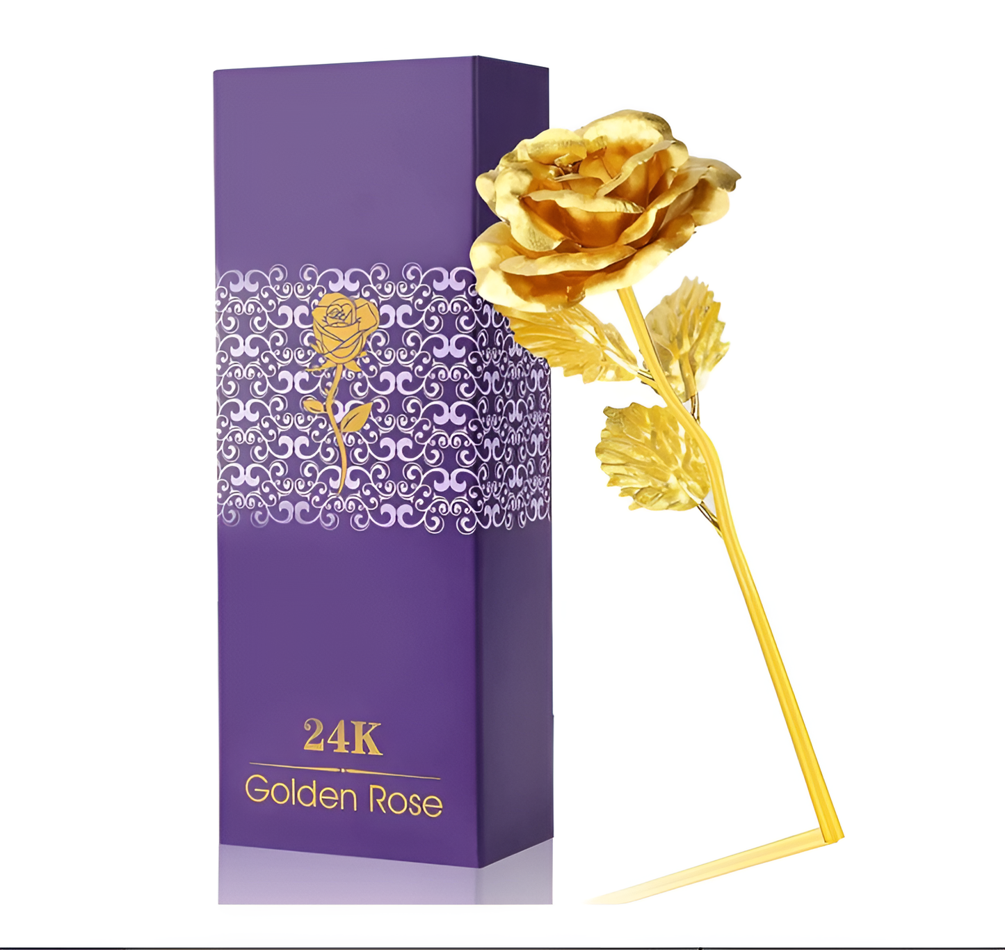 Everlasting Gold & Red Rose