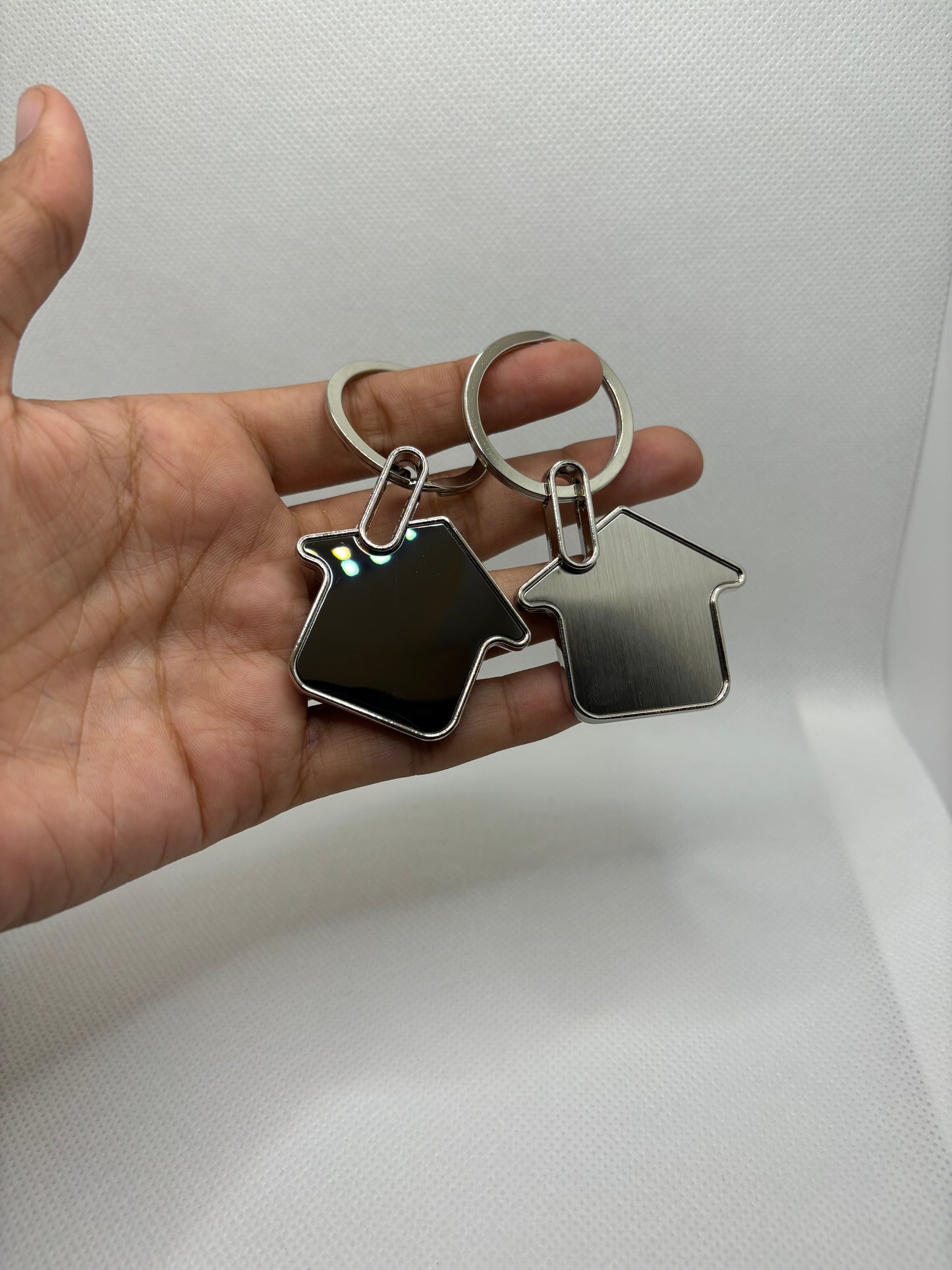 Mini House Metal Keychain