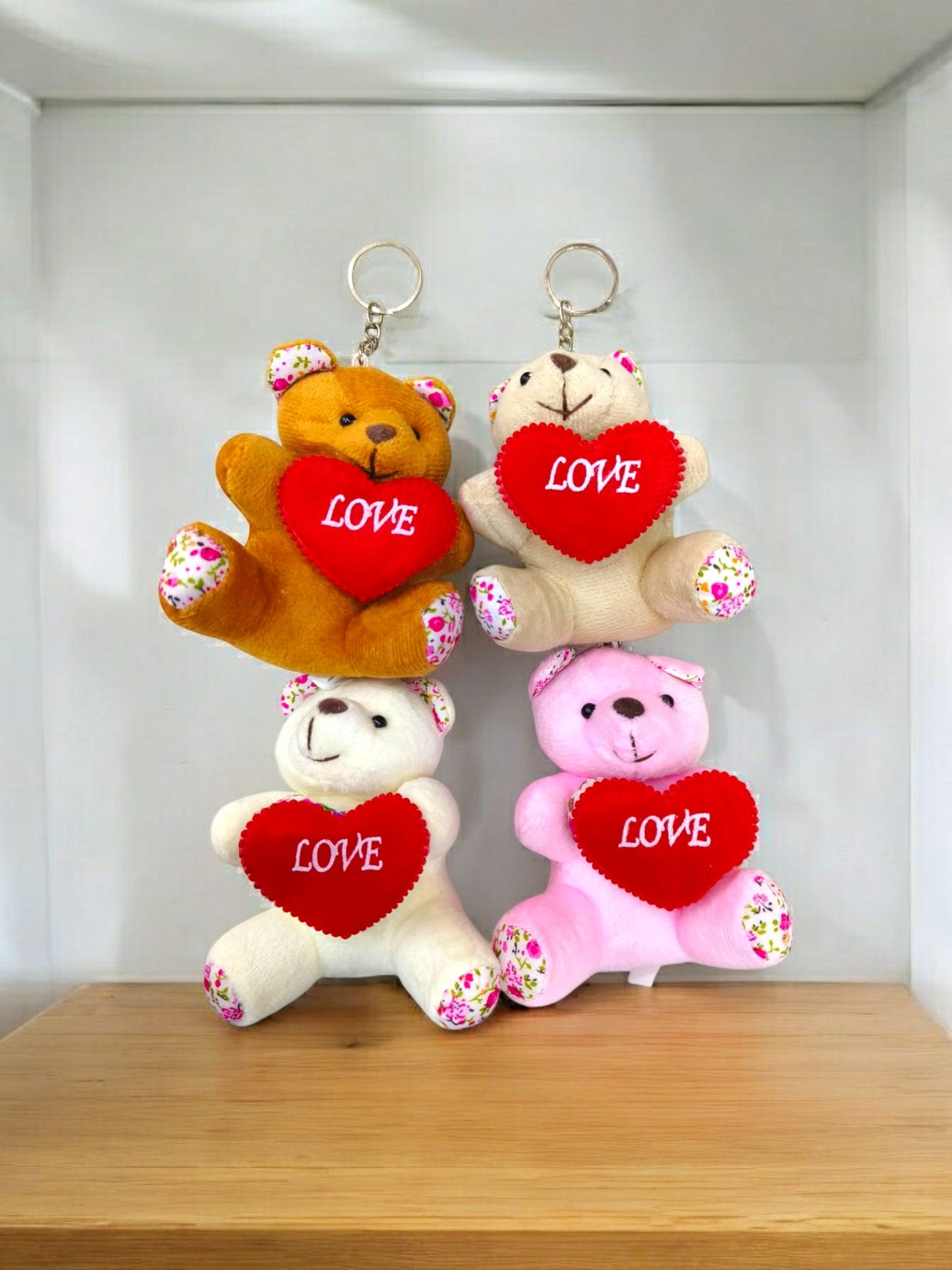 Teddy Bear Key To My Heart Keychain