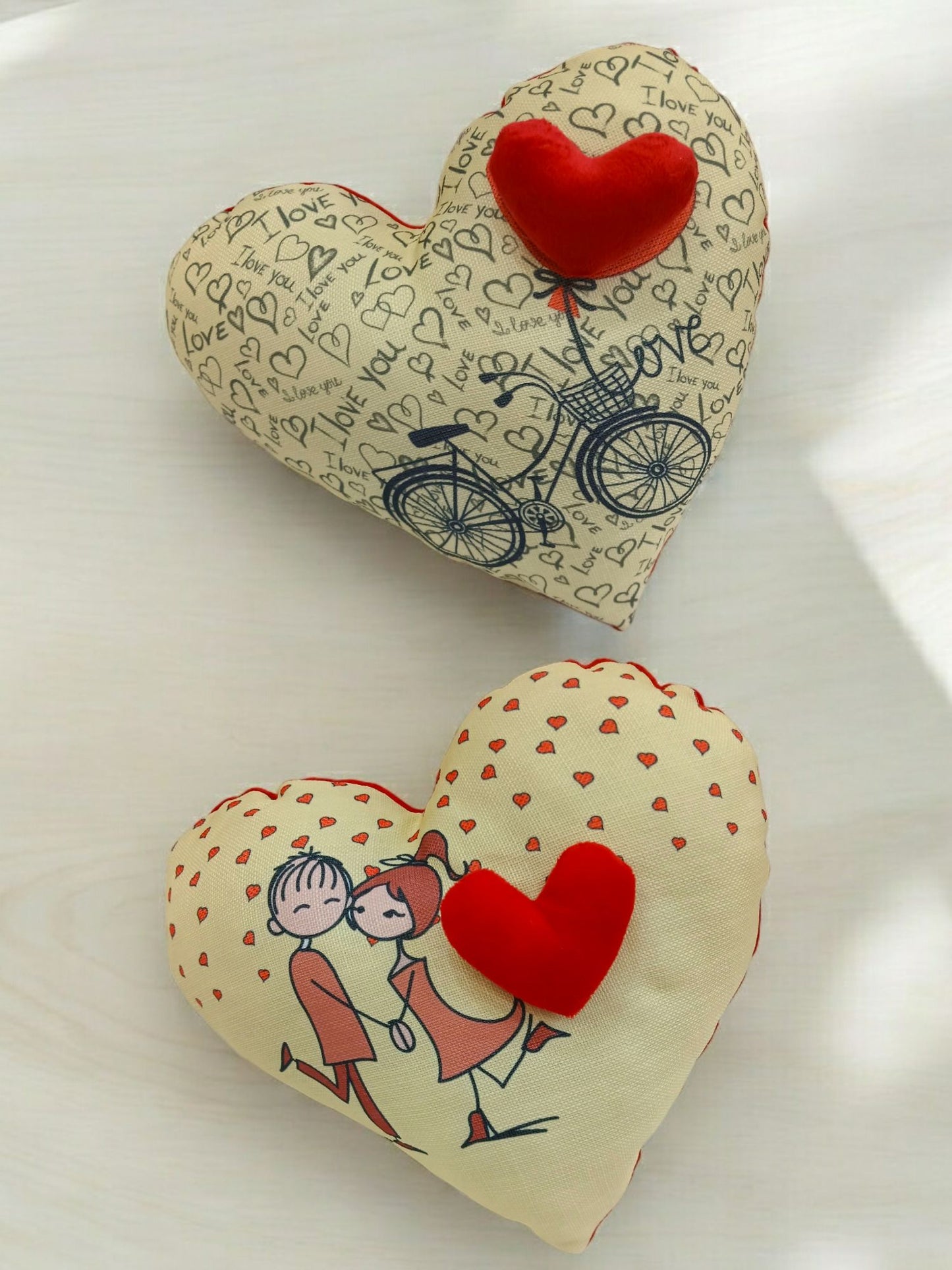 Valentine Jute Heart Pillow