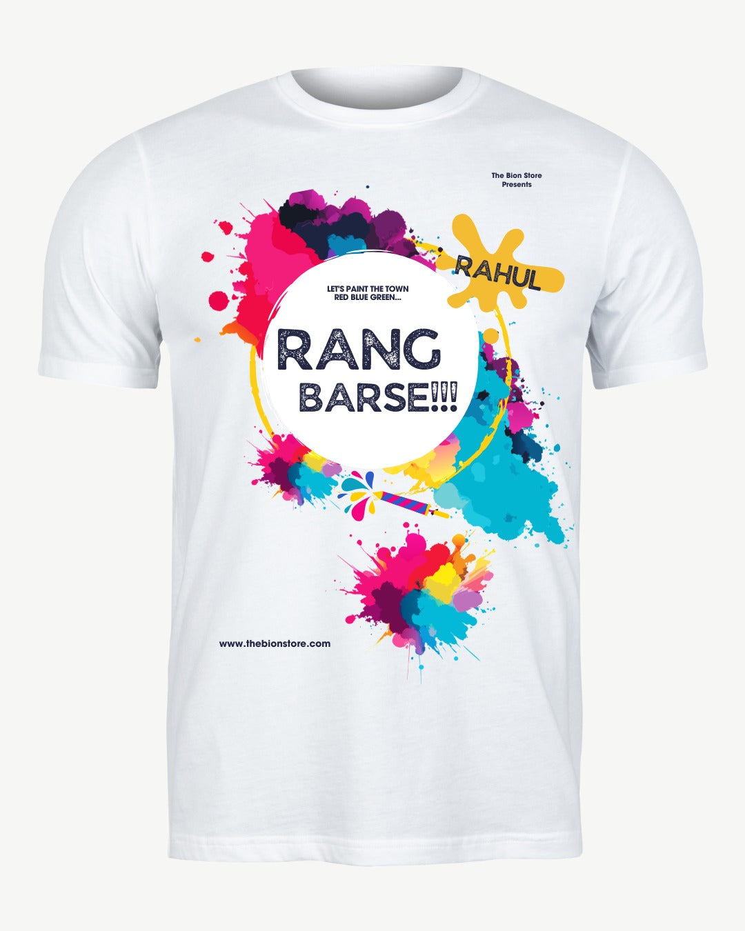 Customized Holi T-Shirt (Round Neck)