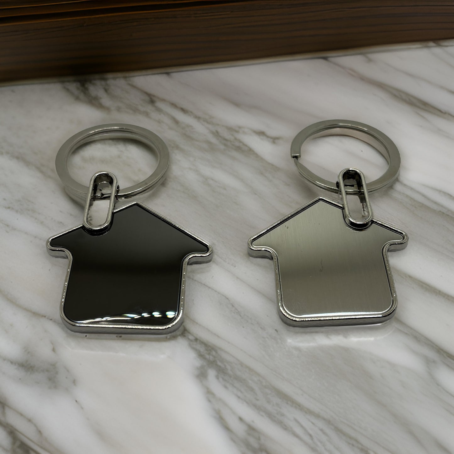 Mini House Metal Keychain