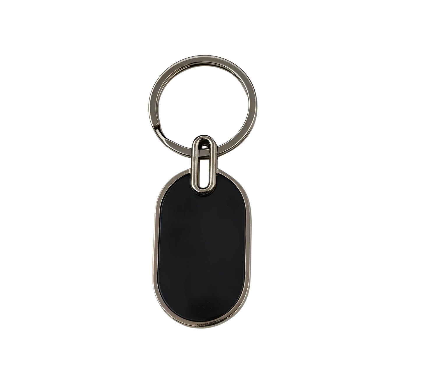 Oval Metal Keychain