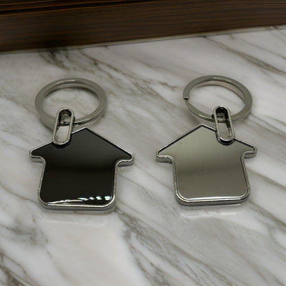 Mini House Metal Keychain